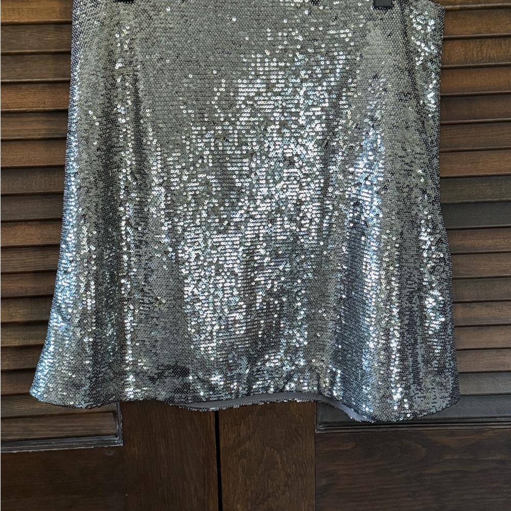 Gap Silver Sequin Mini Skirt - 8